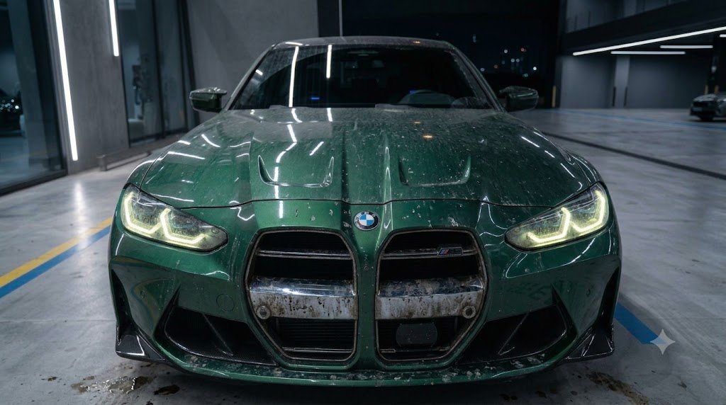 Vehicle before professional detailing