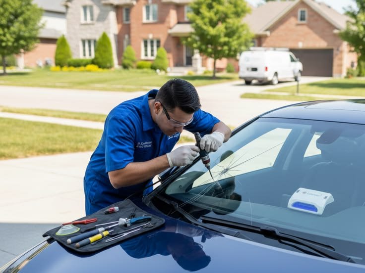 Auto glass repair service