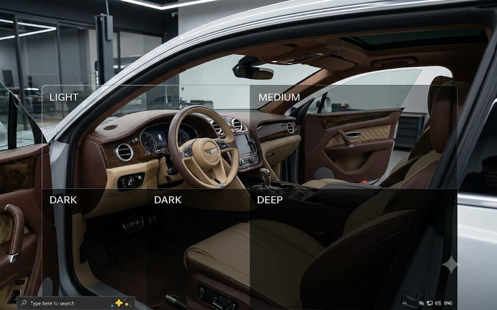 Premium vehicle featuring professionally tinted windows